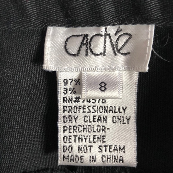 Cache black boot cut pants with embroidery sz8 - Picture 4 of 4